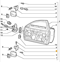 7769292 / 60813439 Alfa Romeo 147/156/GT 937 & Fiat & Lancia Scharnier Vordertür unten links