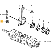 60507024 / 116080220500 Alfa Romeo 75 & 155 & 164 & Spider 105/115 Mutter Pleuel