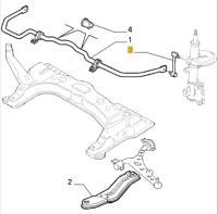 60614514 Alfa Romeo GTV Spider 916 3.0 V6 24V Koppelstange Vorderachse (43450 Febi Bilstein)