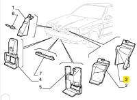 60512565 Alfa Romeo 164 2.0 (4 Zylinder) Verbindungsstück Scheinwerfer