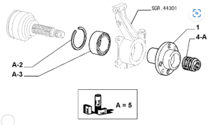 60805267 / 7759429 / 46541344 Alfa Romeo & Fiat & Lancia Mutter Achswelle