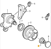 60801766 / 82436595 Alfa Romeo & Fiat & Lancia Mutter Radnabe Hinterachse