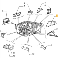 60726055 / 1610500239000 Alfa Romeo 75 Verbindungsteil Karosserie vorne