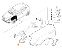 50509660 Alfa Romeo Giulietta 940 ab 2013 Halter Kotflügel vorne rechts
