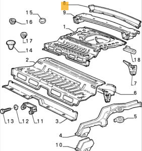 60505684 Alfa Romeo 33 Bodenblech