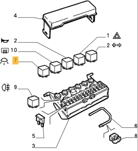 60519098 / 11548960250000 Alfa Romeo Spider 105/115 Relais Licht