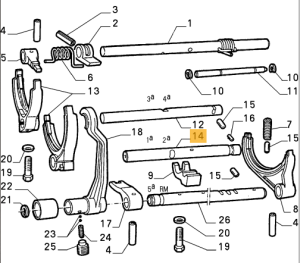 60501275 Alfa Romeo 33 ED.88 Switch Rod 1.+2.Gear