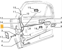 60536435 / 538847 Alfa Romeo Alfasud Sprint Türschloss links