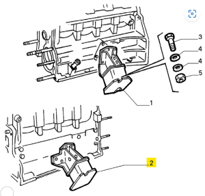 116000108004 / 60521085 Alfa Romeo 75 & 90 & Alfetta & Giulietta 116 Motor Lager rechts