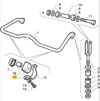 60523078 Alfa Romeo 75 & 90 & Alfetta/GT 116 Stabilisator Gummi Hinterachse 19mm