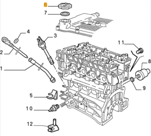 60576616 Alfa Romeo 155 (92-96) & 164 (92-97) Öleinfülldeckel V6
