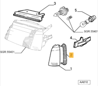 60743093 Alfa Romeo 164 (87-92) Scheinwerfer Dichtung rechts