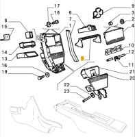 112224266 / 1122242 Alfa Romeo 164 (87-92) Mittelkonsole Scharnier