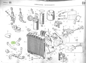 60717435 / 105913180000 Alfa Romeo Giulia Super & Spider Junior 105 Radiator Hose Pump