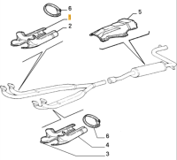 60524146 / 128392 Alfa Romeo 33 & Alfasud Sprint Wärmeschutzblech rechts Auspuff