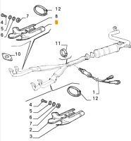 60524145 / 128391 Alfa Romeo 33 & Alfasud Sprint Wärmeschutzblech links Auspuff