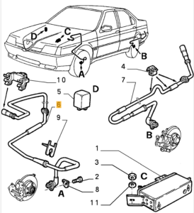 60545849 Alfa Romeo 164 ABS-Sensor vorne links