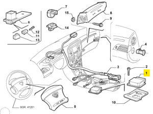 46842735 Lancia Lybra BZ/DS Steuergerät Airbag