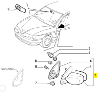 152144080 Alfa Romeo 146 Außenspiegel rechts