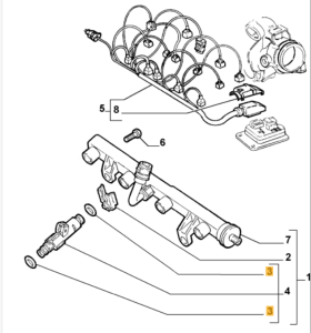 60754003 Alfa Romeo & Fiat & Lancia Dichtring Einspritzdüse (Preis je Stück)
