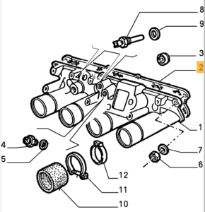 60558500 Alfa Romeo 75 & 90 & Alfetta 116 & Spider 105/115 Ansaugkrümmer Dichtung