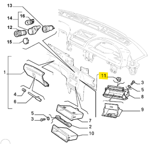 60584337 Alfa Romeo 145/146/155/156 & Fiat Nuovo Ducato Klipp (versch. Andwendungen)