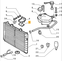 60574552 Alfa Romeo 164 Seal Gasket Radiator Holding