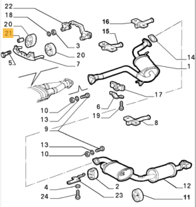 60570413 Alfa Romeo 164 / GTV Spider 916 & Fiat & Lancia Spacer Exhaust Pipe