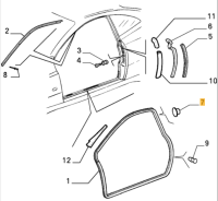 60611683 Alfa Romeo GTV 916 Knob Front Door