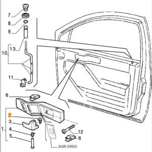 60583914 Alfa Romeo & Fiat Klipp Tür vorne/hinten