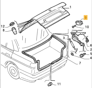 60560753 Alfa Romeo 155 Clip Trunk Lid