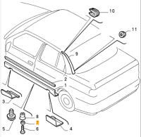 60563143 Alfa Romeo 155 (92-96) Buchse Seitenschweller