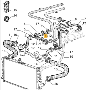 60546327 Alfa Romeo 33 IE 8V Ventil Kühler