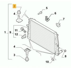 60692234 Alfa Romeo 159 Brera Spider 939 Upper Rubber Seal Gasket Radiator