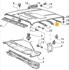 60505738 Alfa Romeo 33 Blech Strebe Dach