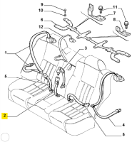 156021042 / 156038732 Alfa Romeo 166 Schloss Sicherheitsgurt Mitte