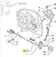 60658341 Alfa Romeo 166 Türschloss vorne rechts