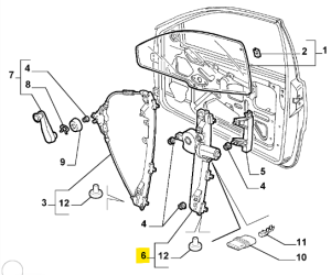 51764549 Fiat Punto Electric Window Motor RH