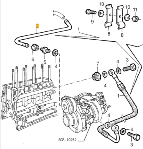 60534913 / 195490790600 Alfa Romeo 75 4 Cyl. 1.8 Pipe Water