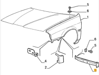 60544073 Alfa Romeo 33 Halter Kotflügel vorne rechts