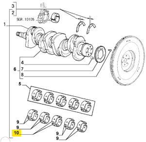 71718258 Alfa Romeo & Fiat & Lancia Lagerschellen Set 1,836-1,840