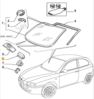 46754687 / 60695774 Alfa Romeo 147/Brera 939/GT 937 & Fiat & Lancia Dowel Windscreen/Rear Window (Price for One)