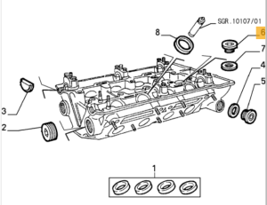 60573441 Alfa Romeo & Fiat Croma Schraube Ölwanne/Kurbelgehäuse (Preis je Stück)