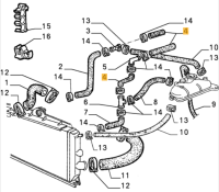 60549558 Alfa Romeo 33 (90-94) Kühlerschlauch zum Thermostat