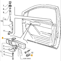 60583607 Alfa Romeo 155 Klipp Tür vorne/hinten (Preis je Stück)