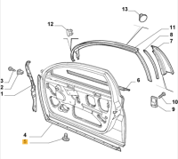 60577448 Alfa Romeo 146/166 & Fiat Klipp Tür vorne/hinten (Preis je Stück)