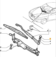 60652580 Alfa Romeo 156 & Lancia Lybra Kappe Scheibenwischer vorne