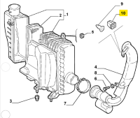 14203081 Alfa Romeo & Fiat & Lancia Klipp Luftleitung/Stoßstange vorne