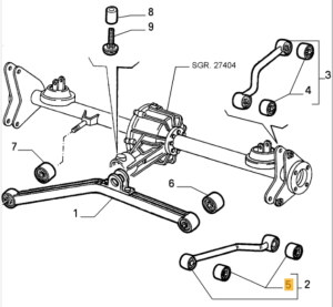 60505028 Alfa Romeo 33 Buchse Koppelstange Hinterachse