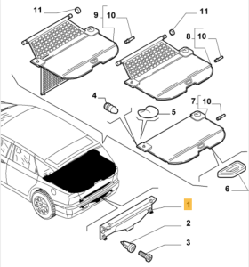 156033879 Alfa Romeo 156 (2001-05) Verkleidung Kofferraum